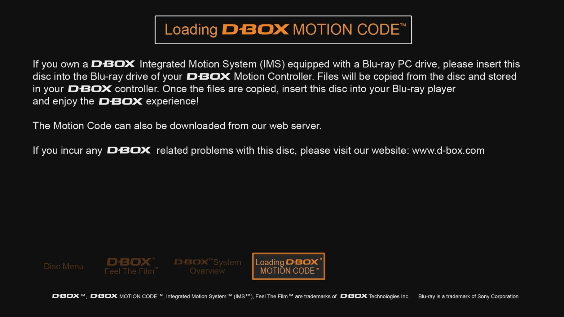 D-BOX Motion Code ™